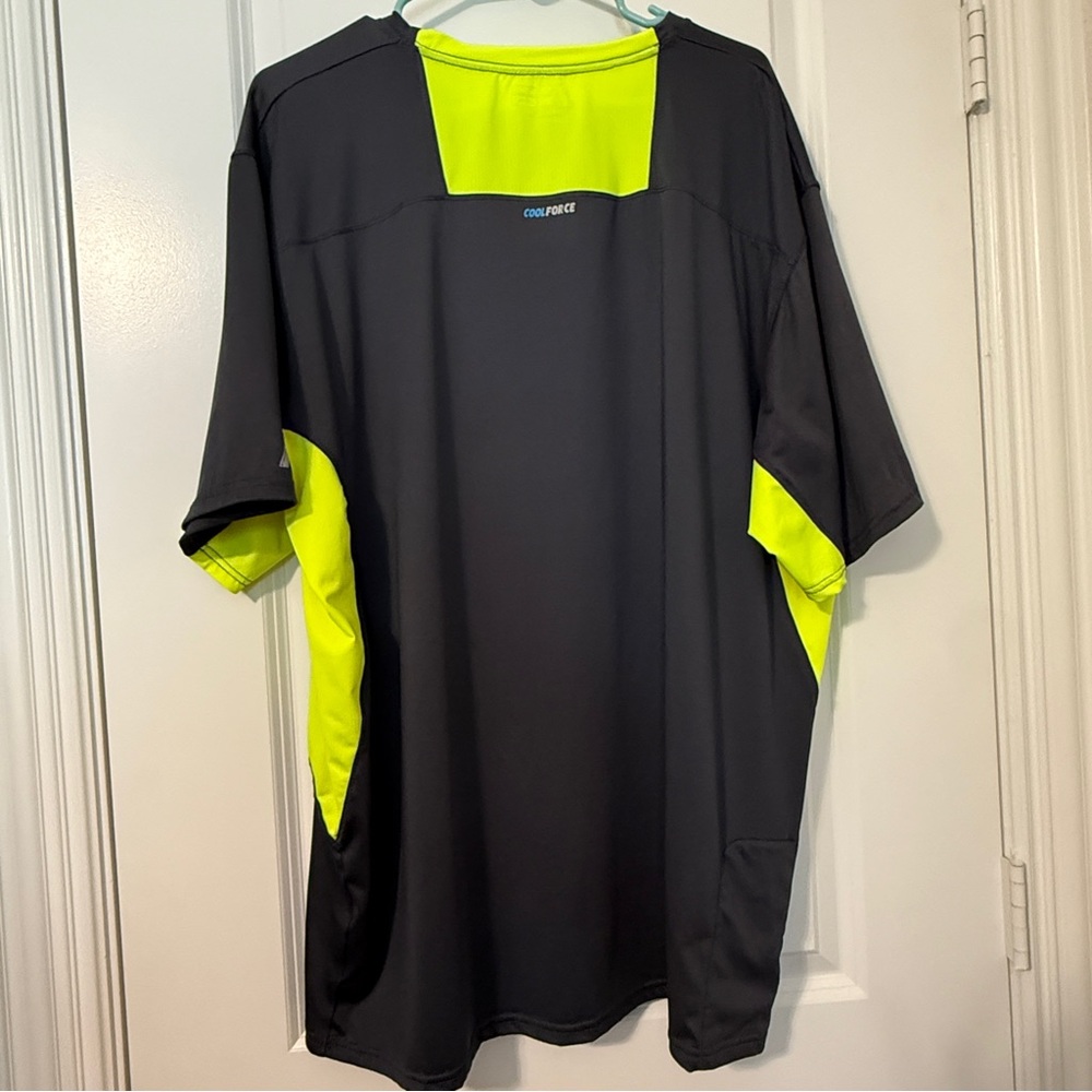 CoolForce Dri-Power 360 Shirt 2XL – Gray & Neon Yellow Activewear Mens - Picture 13 of 16